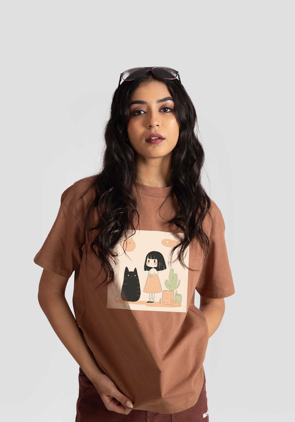 GIRL & CAT: MOCHA MOUSSE REGULAR FIT
