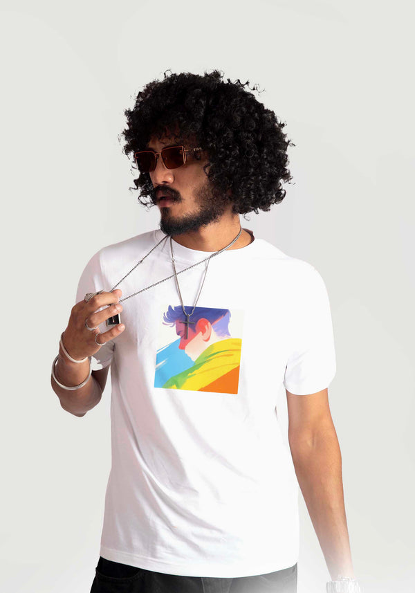 LIVING IN COLOUR: WHITE REGULAR FIT