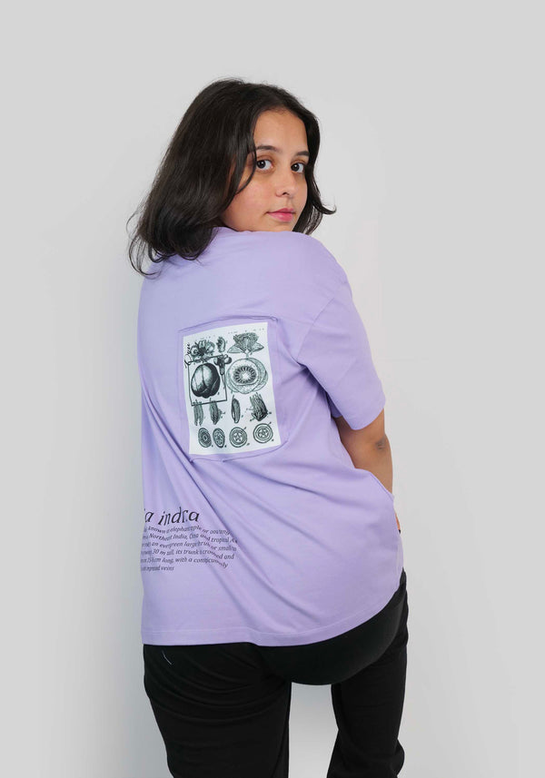 DILLENIA INDICA : LAVENDER PATCH OVERSIZED FIT