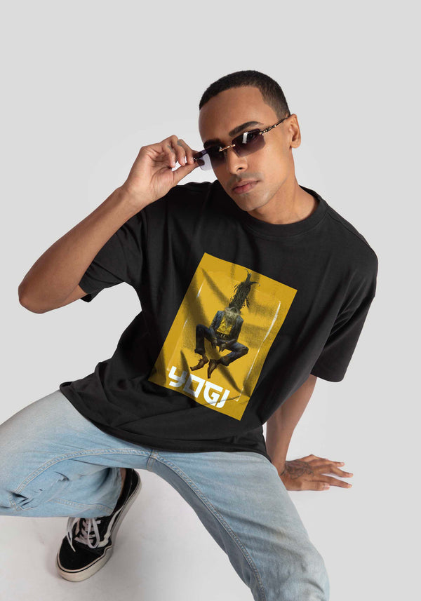 YOGI: CHARCOAL BLACK OVERSIZED FIT