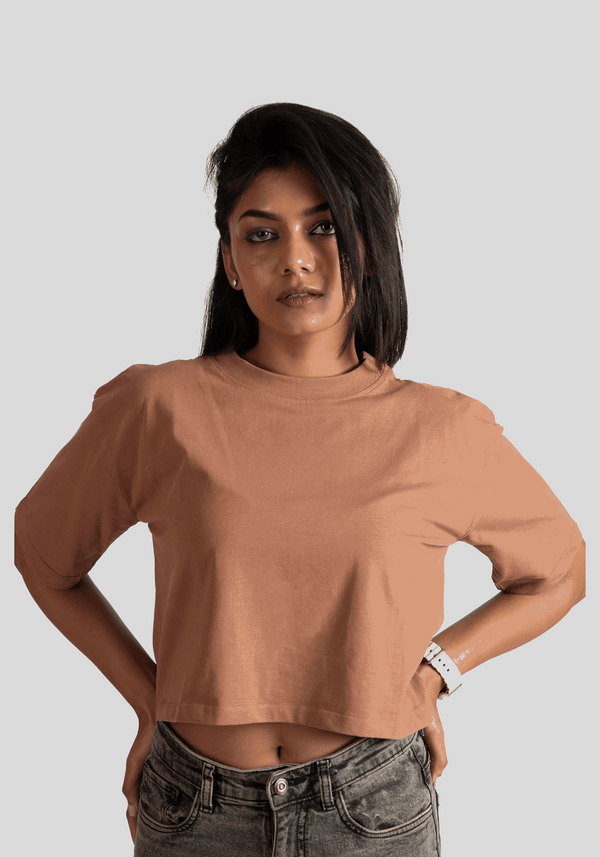 MOCHA MOUSSE OVERSIZED CROP FIT