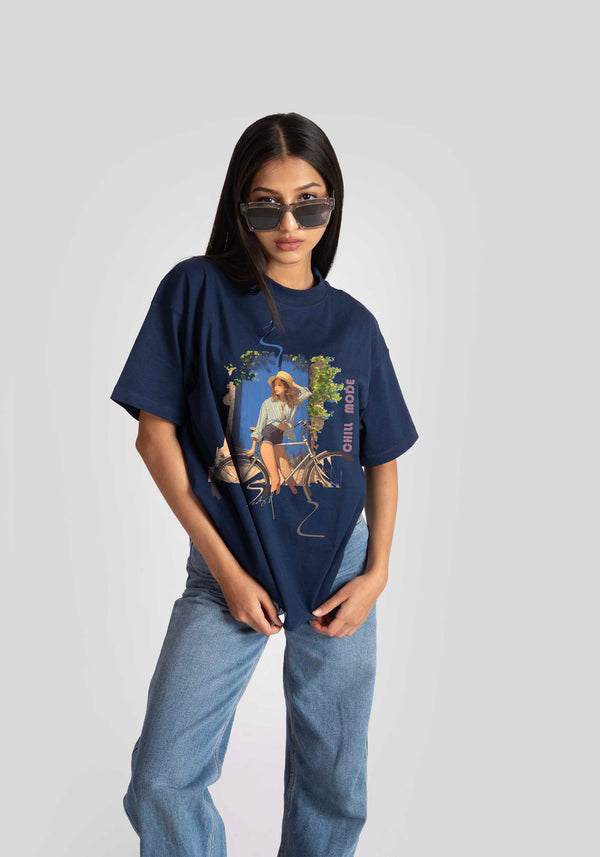 WANDERING SOUL: PAGEANT BLUE OVERSIZED FIT