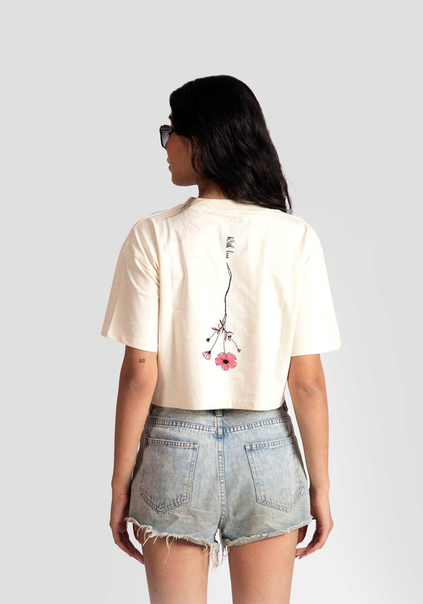 with love almond milk oversized crop/her