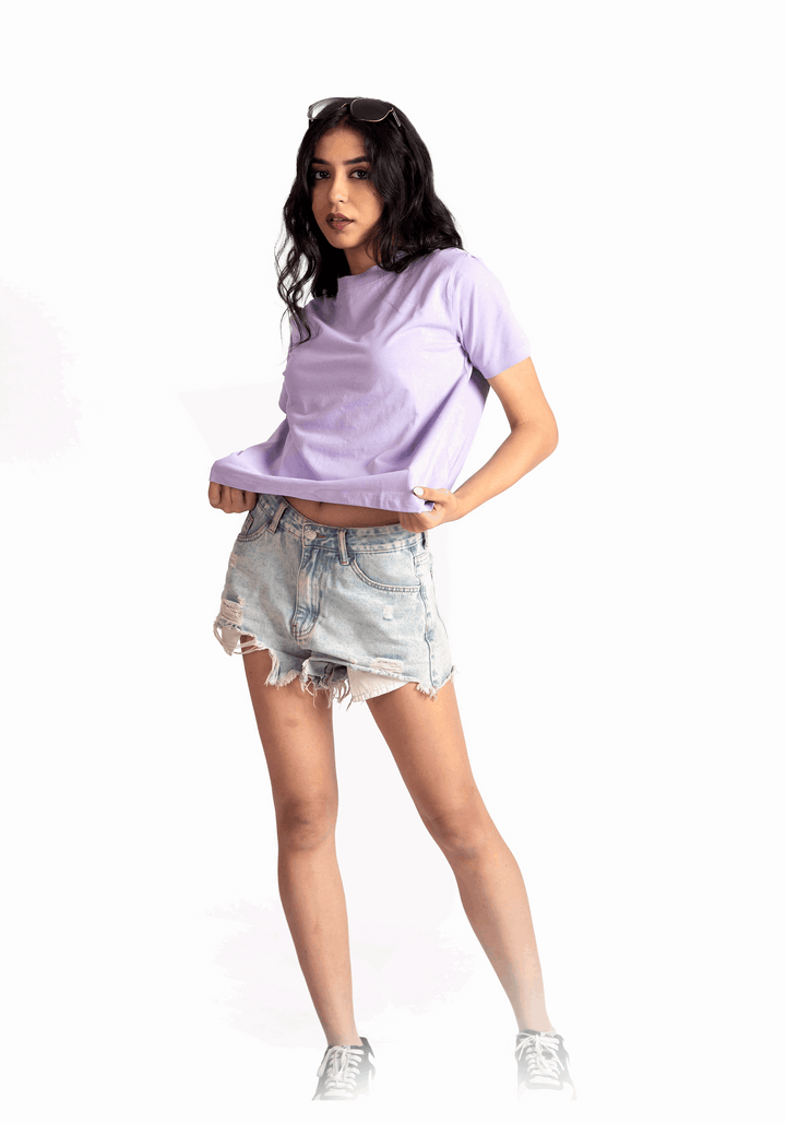 LAVENDER SOLID REGULAR FIT