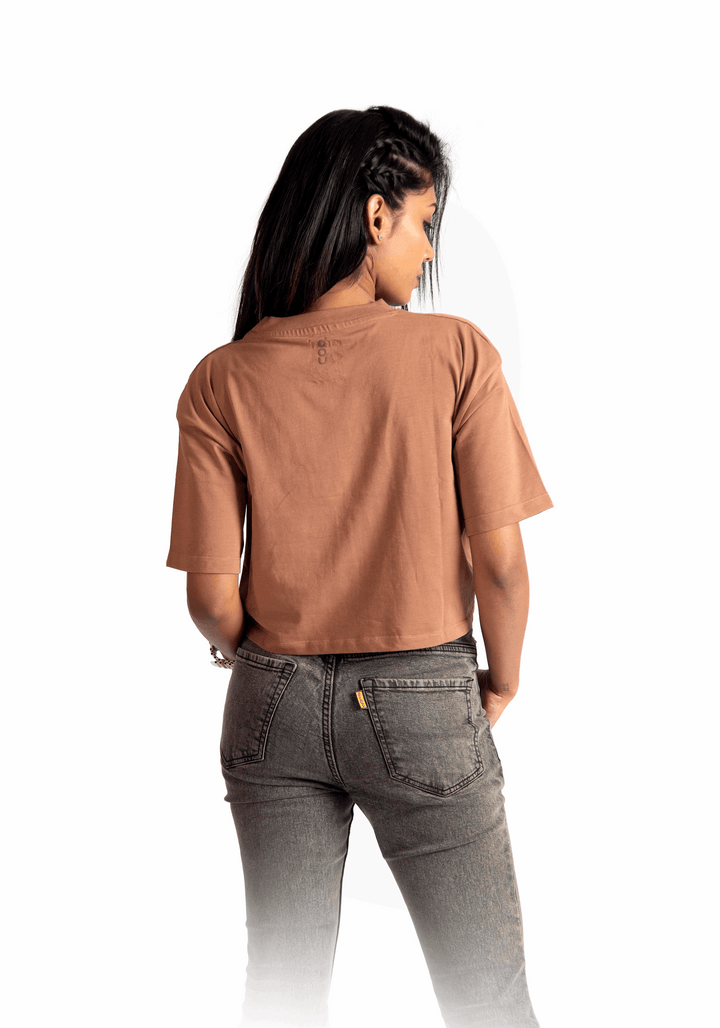 MOCHA MOUSSE OVERSIZED CROP FIT