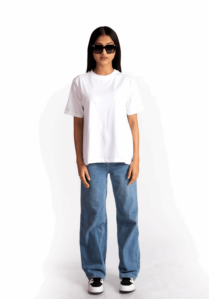 WHITE SOLID REGULAR FIT