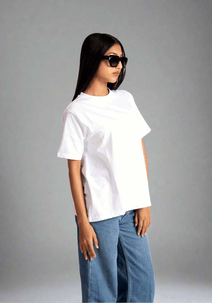 WHITE SOLID REGULAR FIT