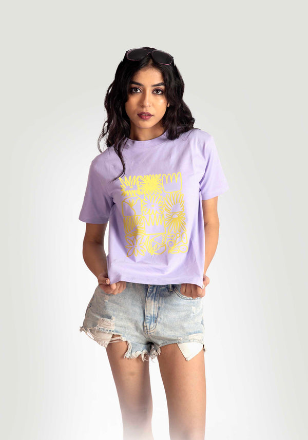 YELLOW BLOOM: LAVENDER REGULAR FIT